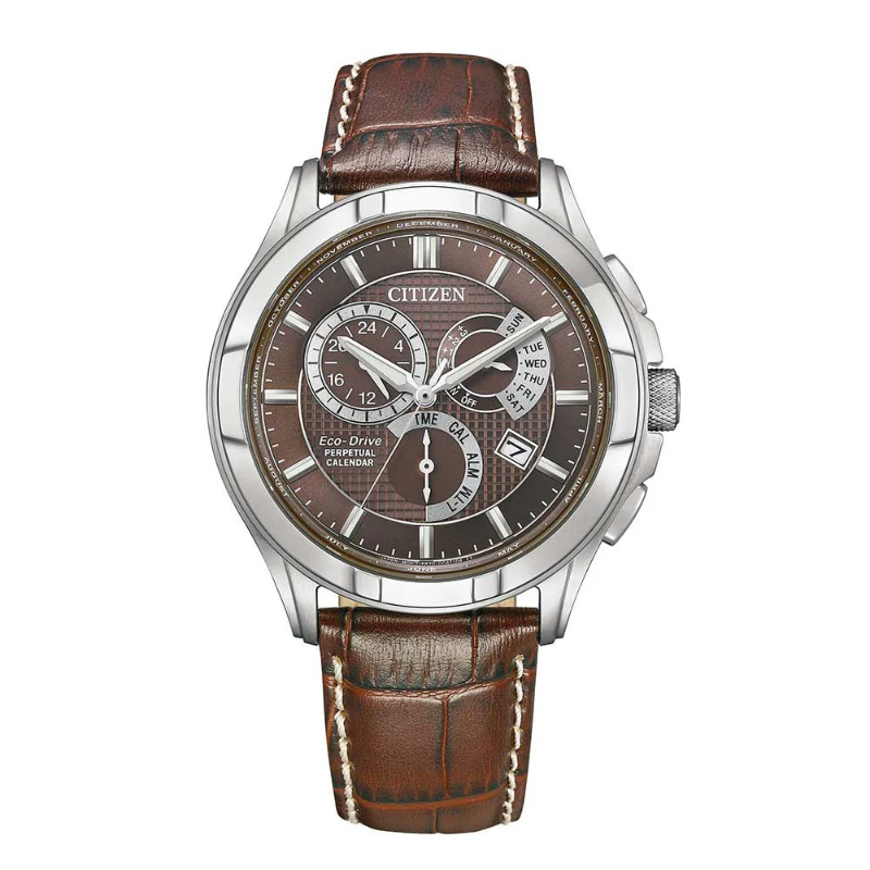 CITIZEN ECO-DRIVE GENTS WATCH BROWN DIAL - BL8160-07X