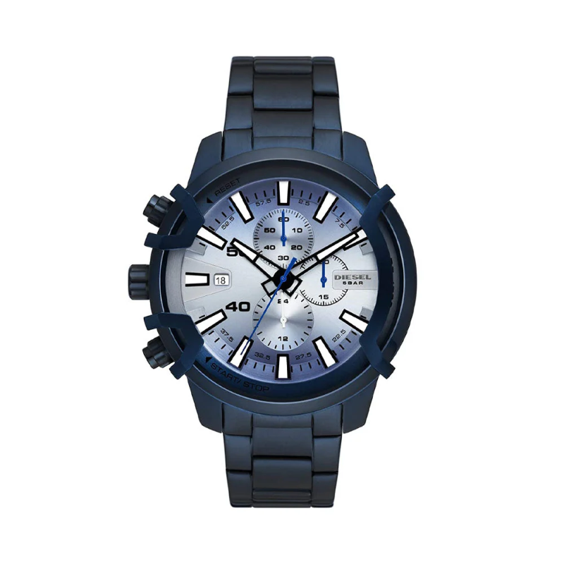 Diesel Griffed Analog Silver Dial Men's Watch-DZ4596